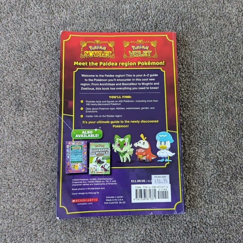 Scarlet & Violet Handbook (Pokémon) (Pokémon) Paperback –2023 by Scholastic - Picture 2 of 5